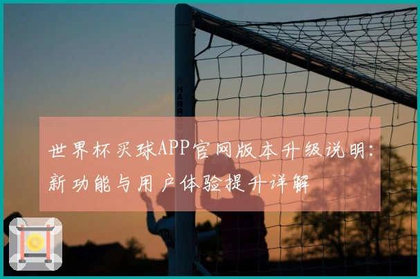 世界杯买球APP官网版本升级说明：新功能与用户体验提升详解